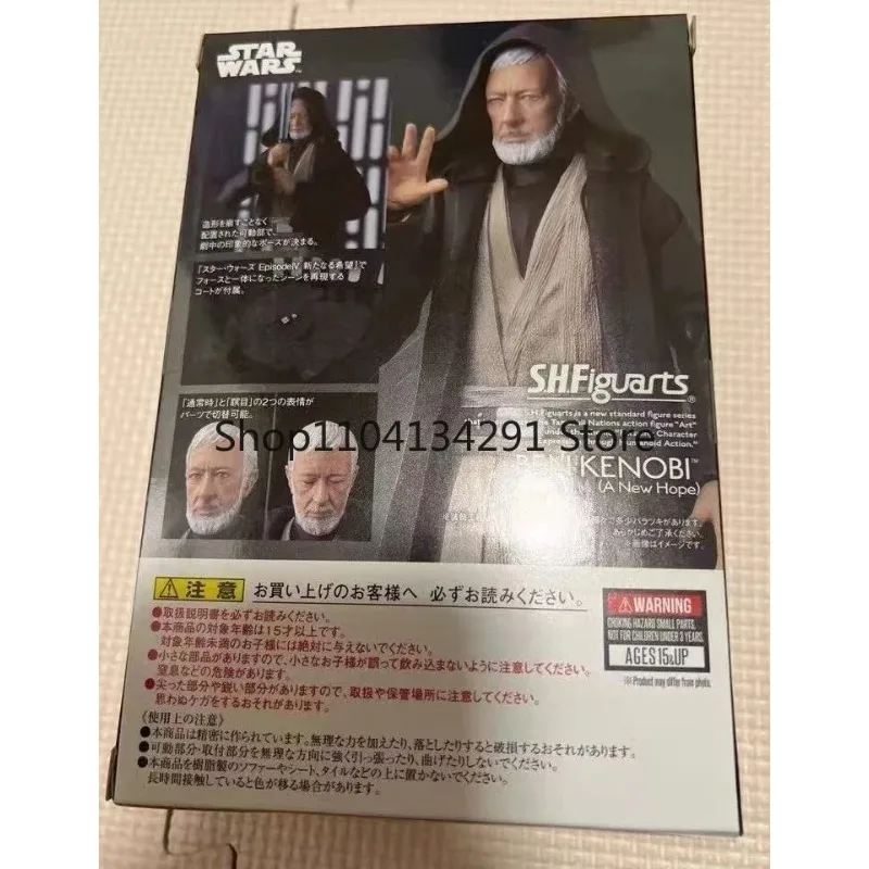 Фото Оригинальная подвижная фигурка Bandai SHF Star Wars Бен Кеноби из фильма «Новая надежда», классическое издание, коллекционная игрушка, подарок на день рождения №2