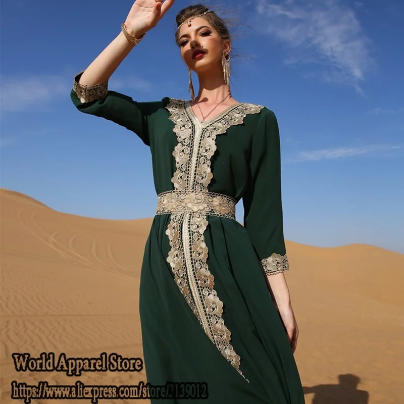 Ramadan Eid Chiffon Abaya Dubai Turkey Islam Muslim Long Dress Abayas For Women Robe Caftan Marocain De Soiree Femme Musulmane