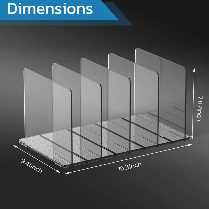 Органайзер для кошелька шкафа разделители полки регулируемая пластиковая