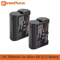 2000mah en el15 en el15a battery for nikon d7000 d7100 d7200 d850 d750 nikon d7500 battery d810 d500 d800 d610en el15b battery