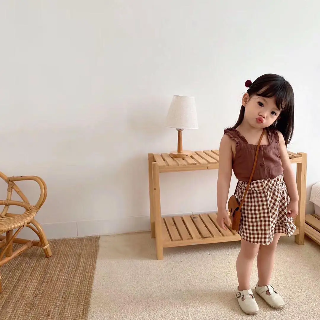 

Summer Girls 2 Piece Set Kids Casual Vest+shorts Clothing Set Comfortable Cute Baby Clothes Children Toddler Girl Outfits 2022