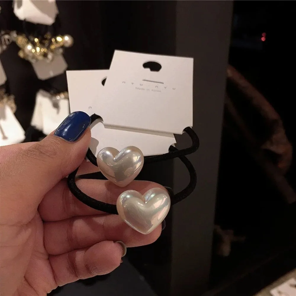 Резинки для волос с красным сердцем резинки девочек и женщин головной убор