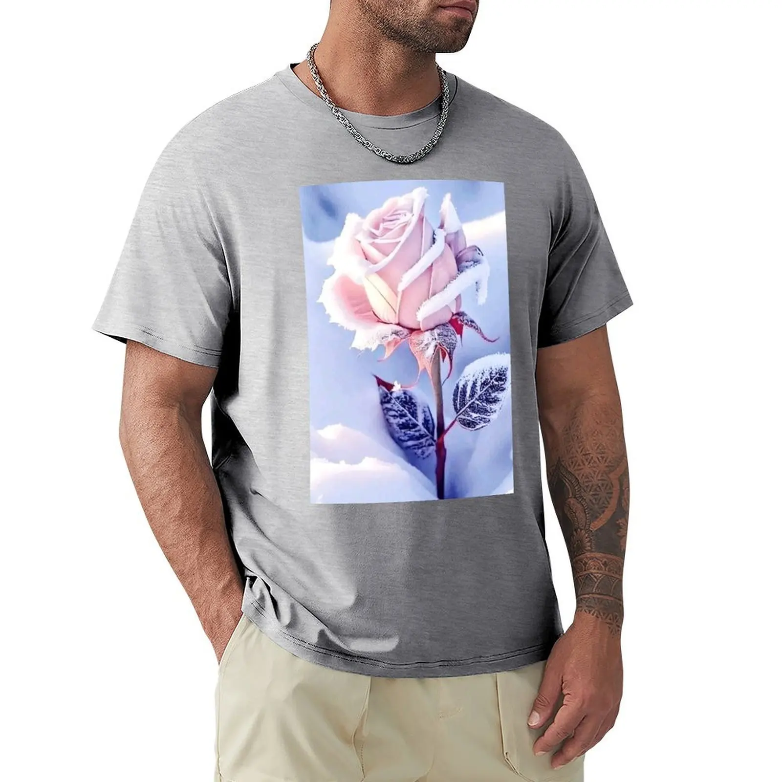 Id80 розовая в снегу роза снег и Роза Снежная зима прекрасная зимнее сердце любящее