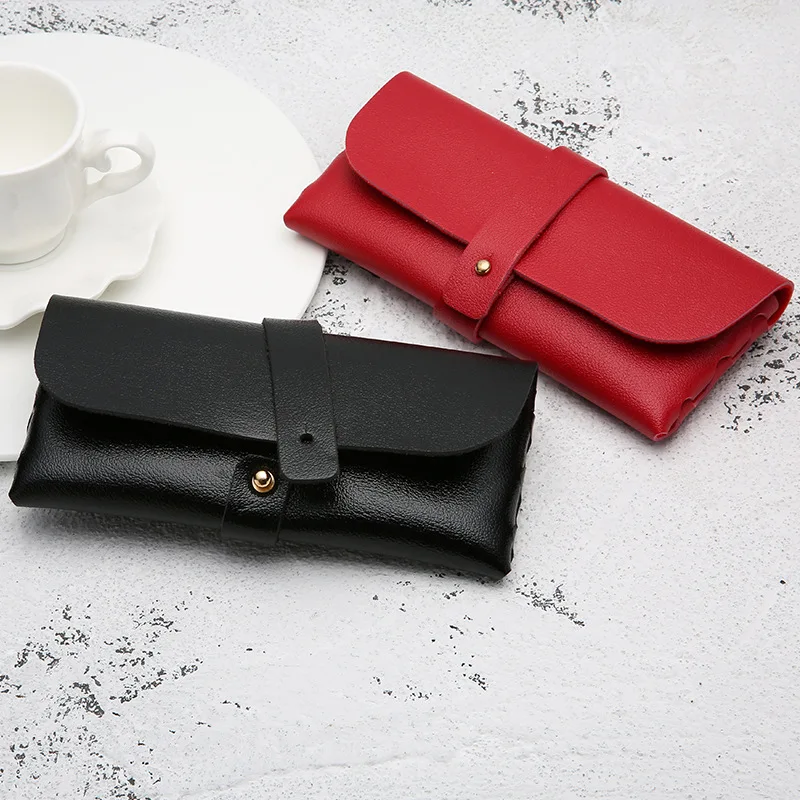 

PU Leather Eyewear Cases Cover for Sunglasses Women's Eyeglasses Case Men Reading Glasses Box Eyewear Bag Accessories