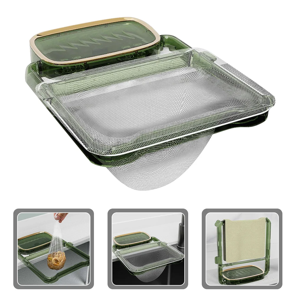 

Sink Kitchen Sponge Rack Holder Countertop Drain Filter Strainer Waste Garbage Storage Shower Tray Dishcloth Organizer Catcher