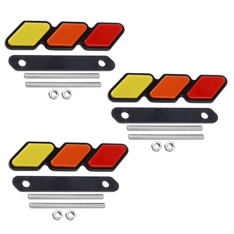 

3X Tri-Color Front Grille Badge Emblem For Toyota Tacoma 4Runner Highlander RAV4