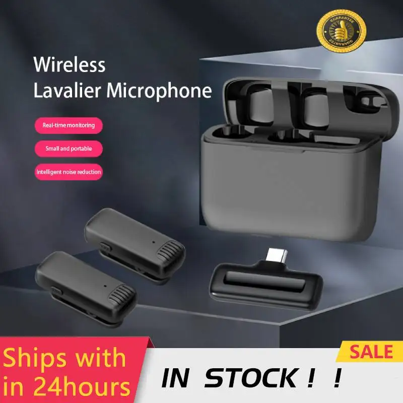 

2022 беспроводной петличный микрофон для IPhone Тип C, мини беспроводной микрофон для записи с YouTube, Vlog с зарядной коробкой