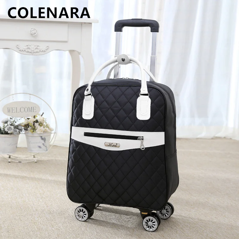 

COLENARA 20/24Inch High-quality Luggage Men's Fashion Oxford Cloth Trolley Bags Ladies Silent Universal Wheel Rolling Suitcase