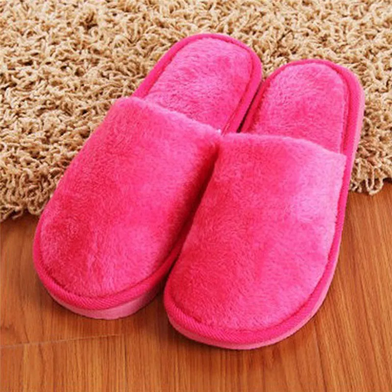 Women Home Slippers Indoor Bedroom Light Eva Couple Cotton Slipper Solid Soft Flip Flops Autumn Winter Warm Furry Plush Shoes