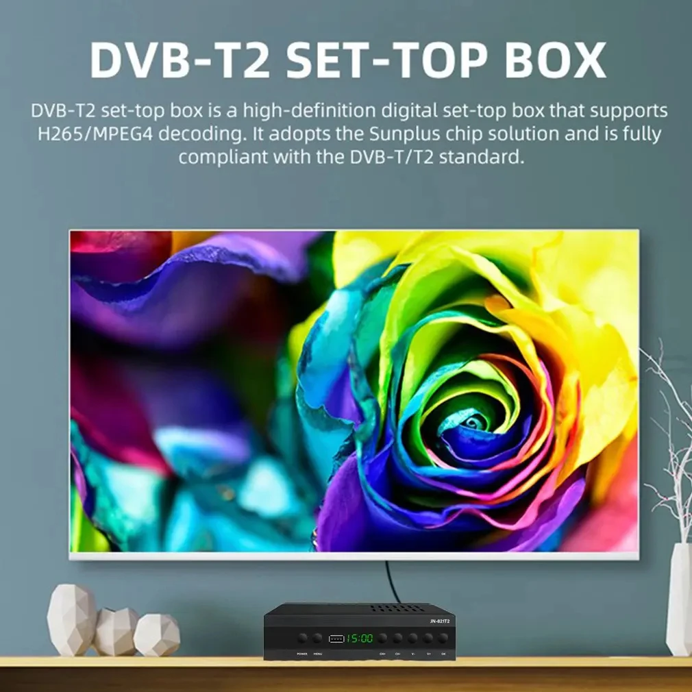 Фото Новый цифровой термоприемник H.265 TDT DVB-T2 C HD FTA телеприставка EPG USB PVR ТВ-тюнер для HD/старый телевизор №5