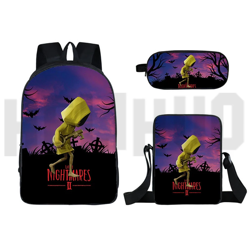 

Children Cartoon Large Rucksack 3D Little Nightmares 2 Backpack Kids Kindergarten School Bag Toddler Waterproof Daily Knapsack