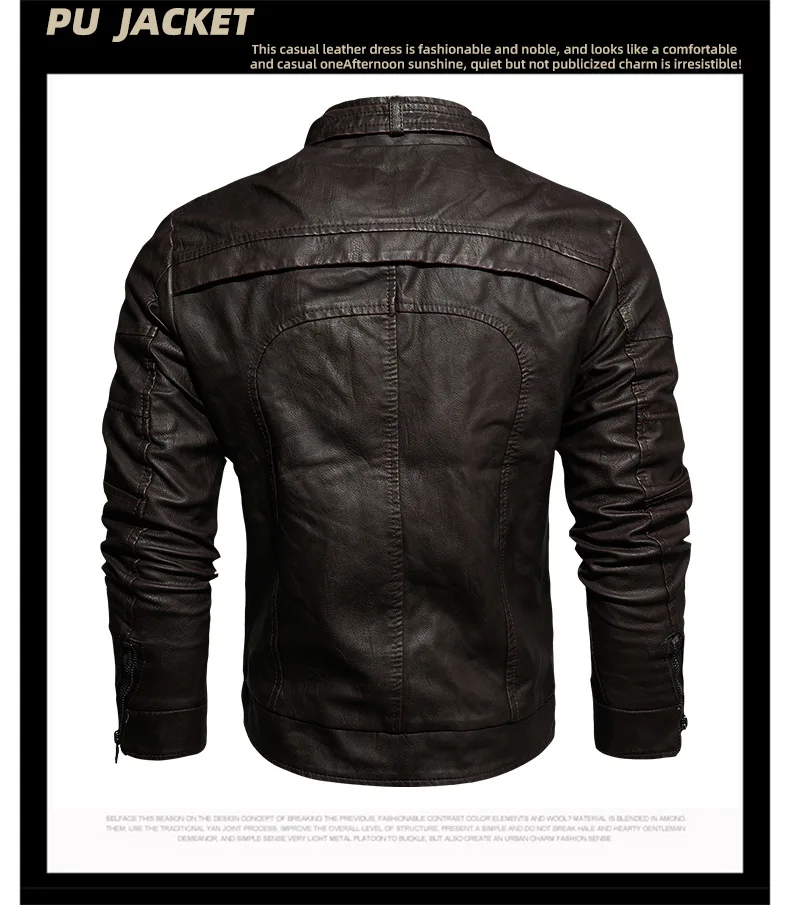 Мужская кожаная куртка BingChenXu