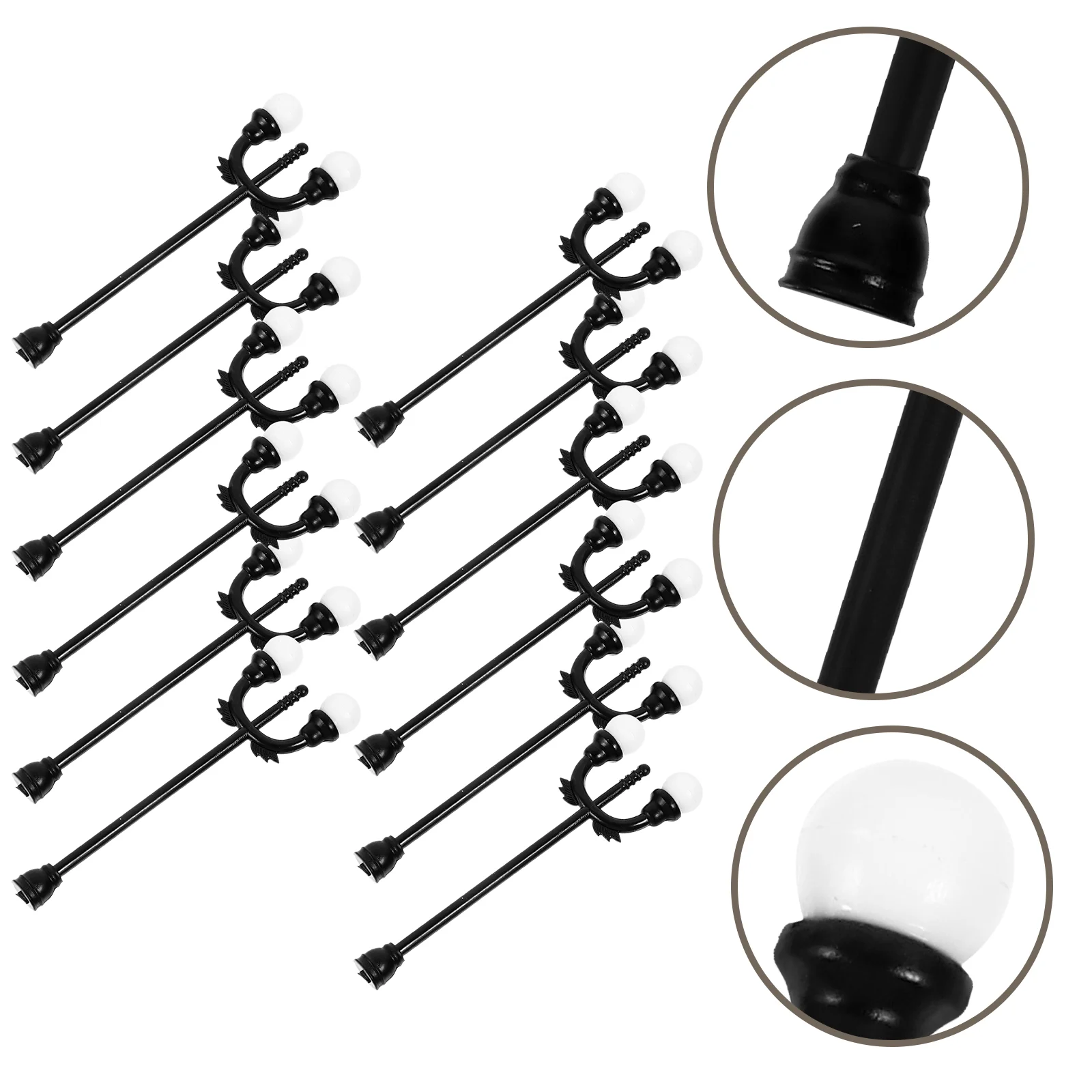 

12 шт., миниатюрные уличные фонари для ландшафта