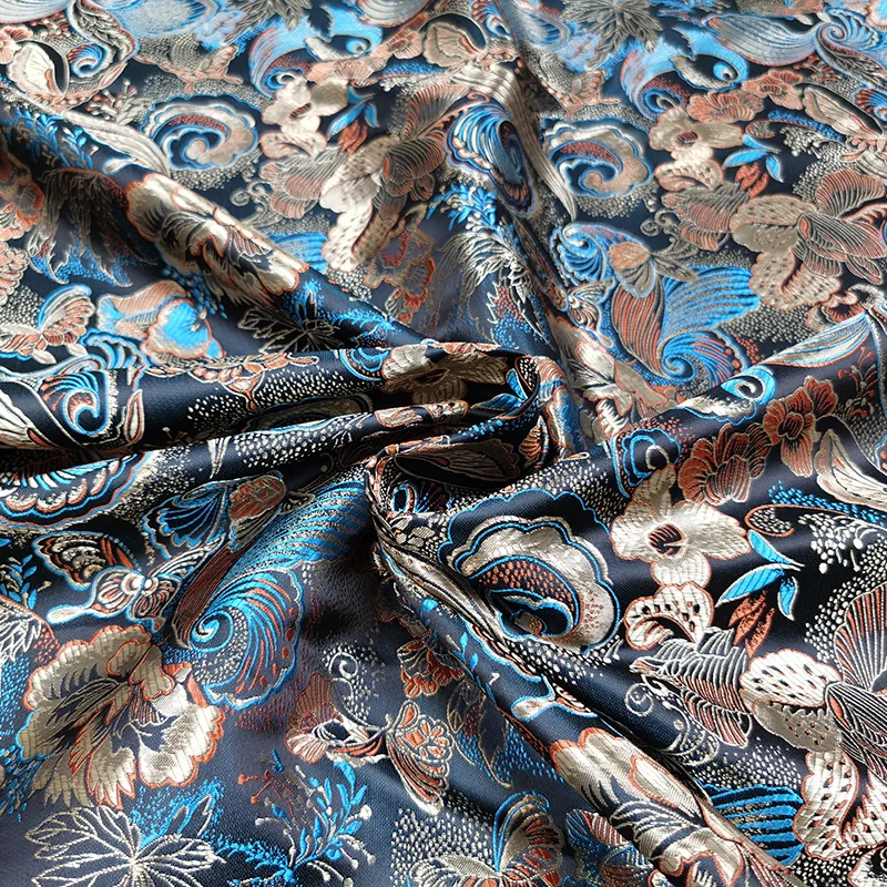 Jacquard Tibetan Clothing Fabric Chinese National Style Stiff Windbreaker Hanfu Brocade Advanced Custom Diy Sew |
