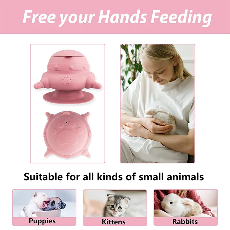 240ml Puppy Feeder with 4 Teats Puppy Bottles for Nursing Silicone Puppies Milk Feeder for Kittens Puppies Rabbits Cat Dog Bowls images - 6
