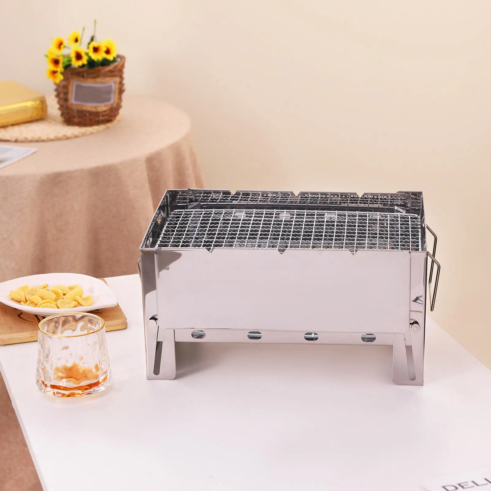 

Barbecue Grill Foldable Stainless Steel for Outdoor Backpacking Travel