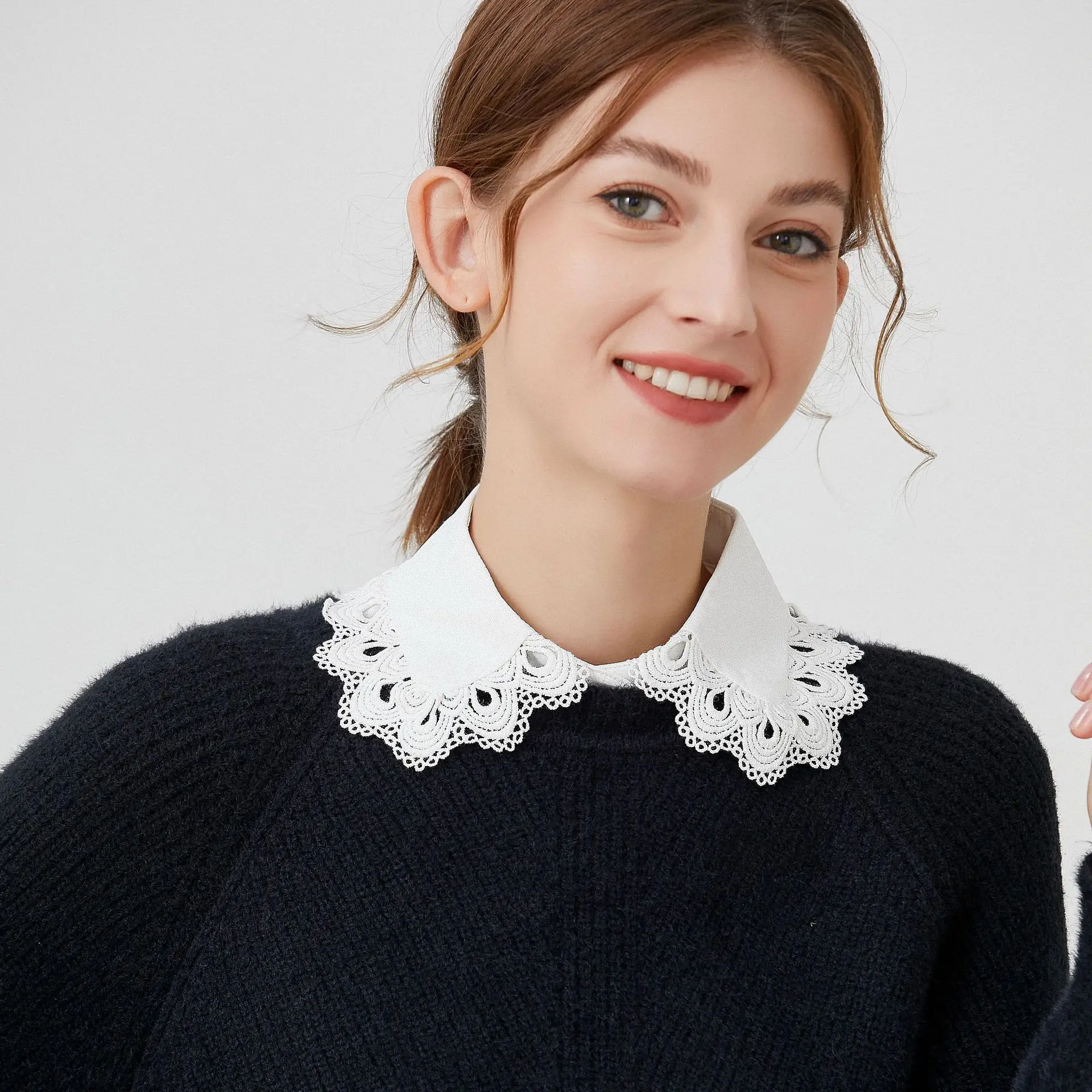 

Summer Shirt Fake Collar for Women Shirt Detachable Collars Blouse Lapel Collar Solid Color Removable Clothes Accessories