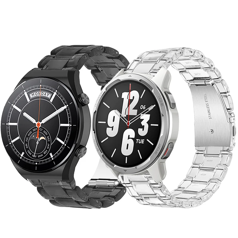 

22mm Strap for Xiaomi Watch S1 Smart Watch Band Accessories Clear Resin Bracelet Wristband for Xiaomi Watch S1 Active Watchband