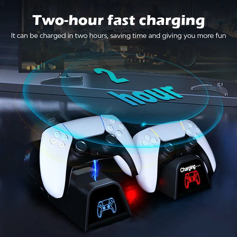 PS5 консоль охлаждающая подставка 2 контроллер зарядное устройство для игровой