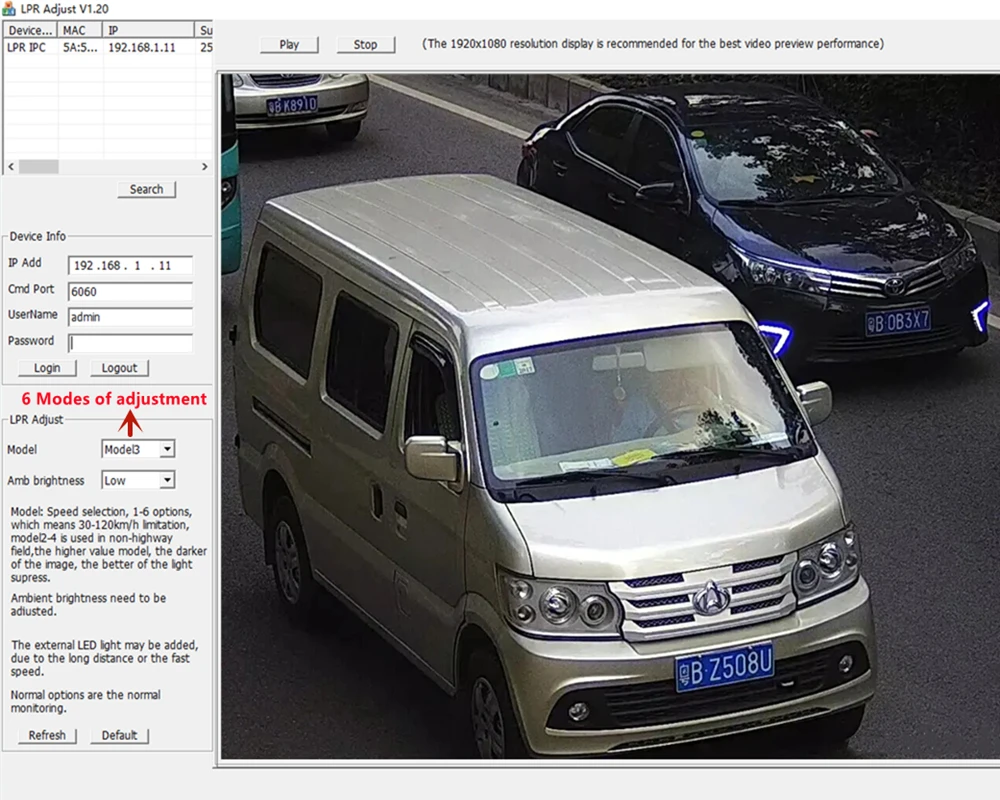 IP-камера 5 Мп LPR с вариофокальным объективом устройство распознавания номерного
