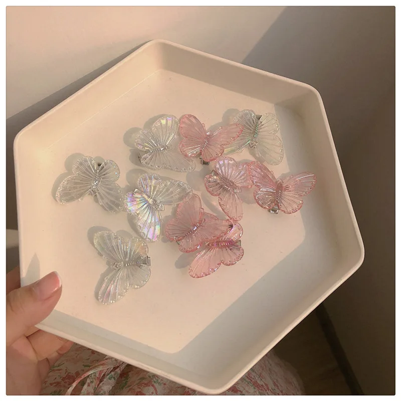 

5pcs/set Women Girls Colour Cute Butterfly Shape Duckbill Clip Claws Ponytail Sweet Decorate Hair Clips Fashion Hair Accessories