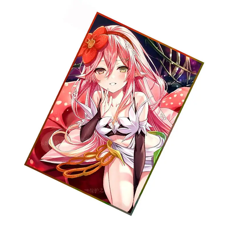 60 шт.набор Yu-Gi-Oh! Защитный чехол для карт Traptrix Rafflesia Flash Card Sleeve, для коллекционных карт аниме-игр, подарок, игрушка, 63*90 мм (art.: 3920db55e47ea) - 3920db55e47ea