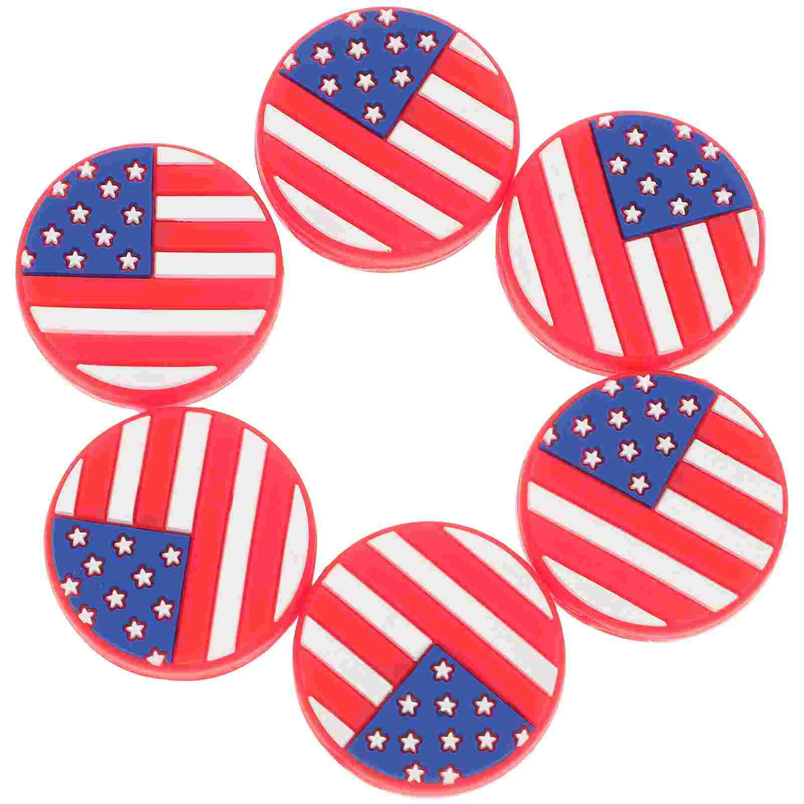 

6PCS Tennis Racket Vibration Dampener Tennis Dampeners Racket July Patriotic Tennis Dampers American Flag Racket Dampener Anti