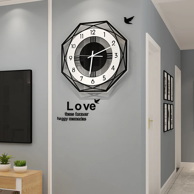 

Кварцевые настенные часы для ресторана, тихие Креативные Часы для кухни, современные модные декоративные для гостиной комнаты ZLXP
