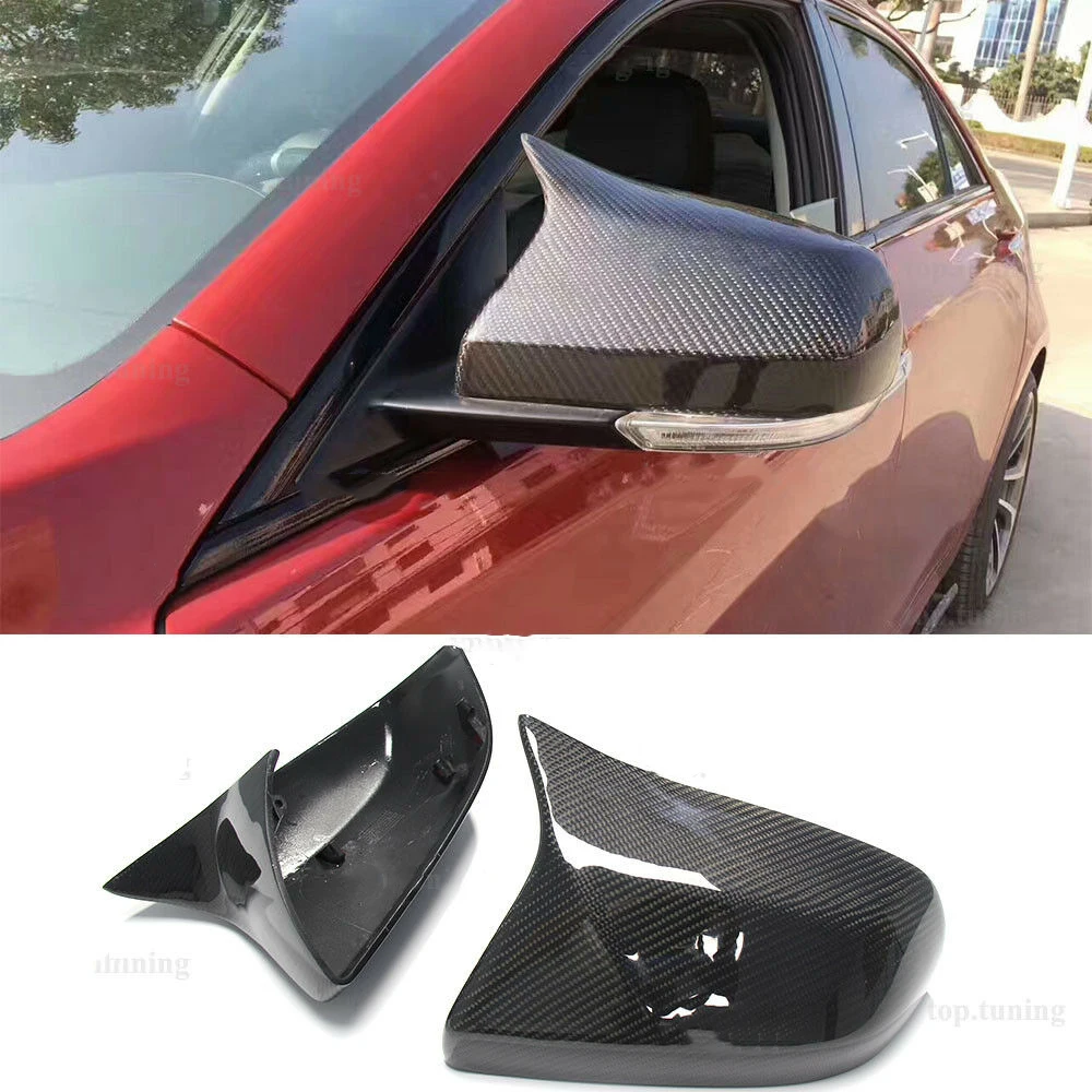 

Mirror Cover For Cadillac ATS M Style 2014-2017 Dry Carbon Fiber Car Exterior Side Rear View Caps Reverse Shell Case Replacement