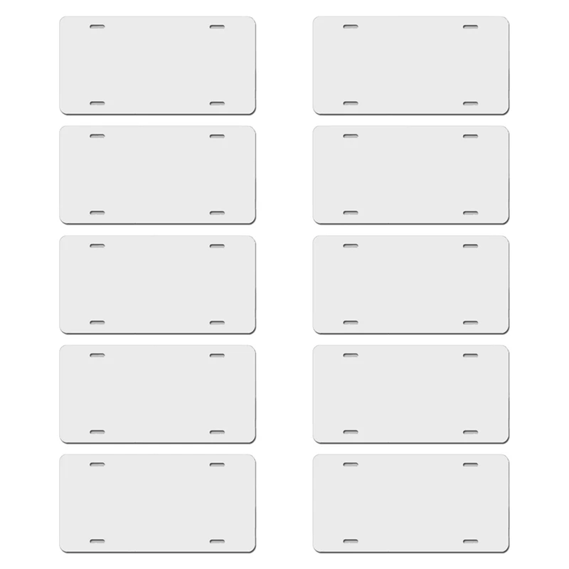 

10Pcs Sublimation License Plate Blank Heat Thermal Transfer Sheet For Car Decoration Custom,12X6in