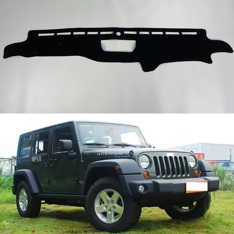 

For Jeep Wrangler JK 2011-2015 Car Dashboard Cover Avoid Light Pad Instrument Platform Desk Protective Mat Dash Carpets