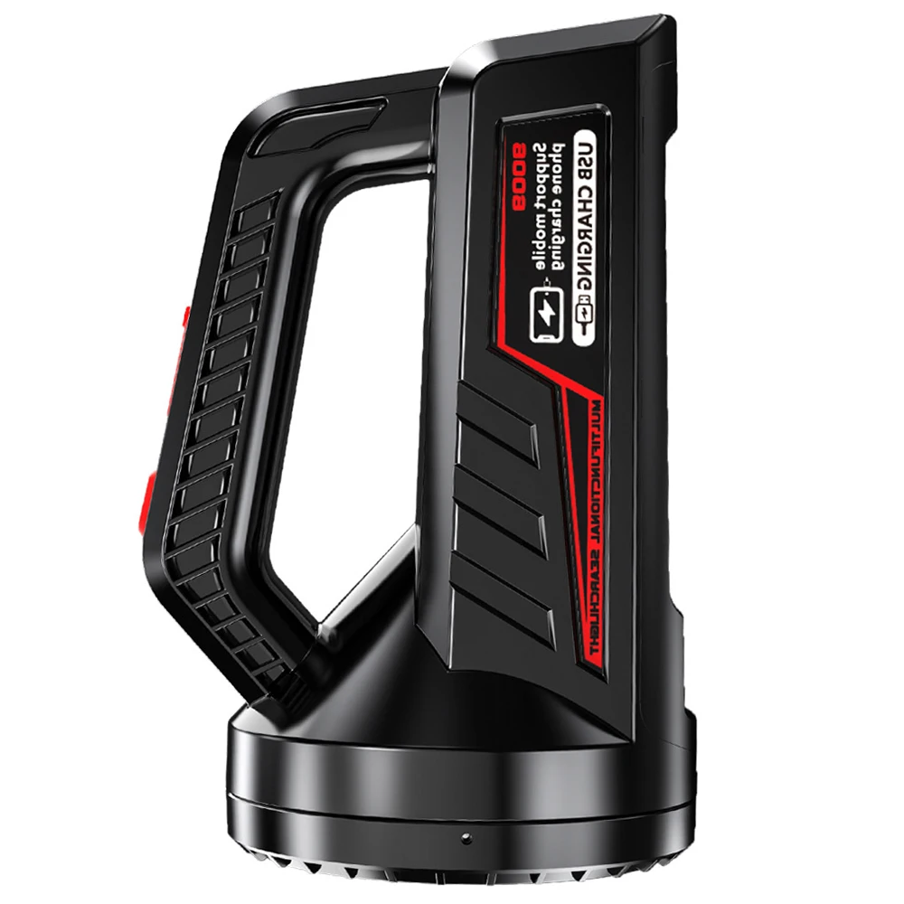 

P90 quad core with side light, searchlight, two internal electric displays, four output, portable flashlight with USB cable