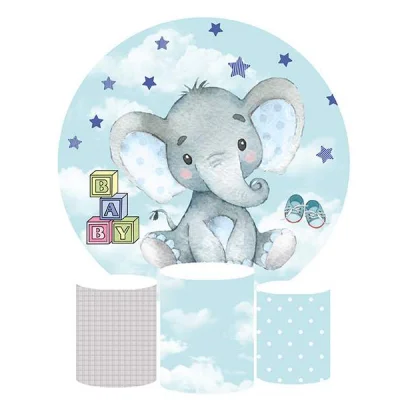 

Boy or Girl Gender Reveal Backdrop Blue Pink Dots Balloon Photography Background Baby Shower Photobooth Party Banner