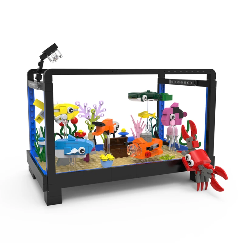 Набор строительных блоков MOC для аквариума подводная лодка краб морская жизнь со