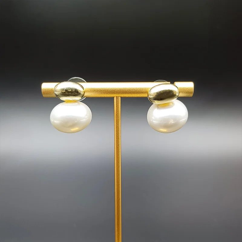 Серьги JICAI с двойным жемчугом для женщин модные элегантные милые серьги
