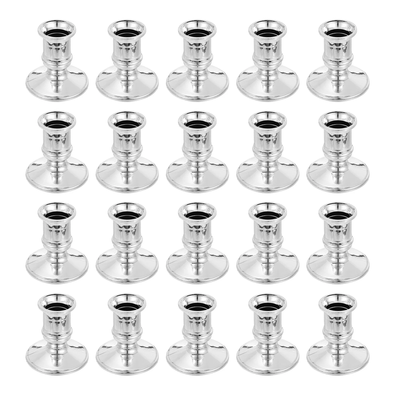 

20 Pcs Electronic Base Candlestick Holder Candleholders Candlesticks Village Decor Pillar Creative