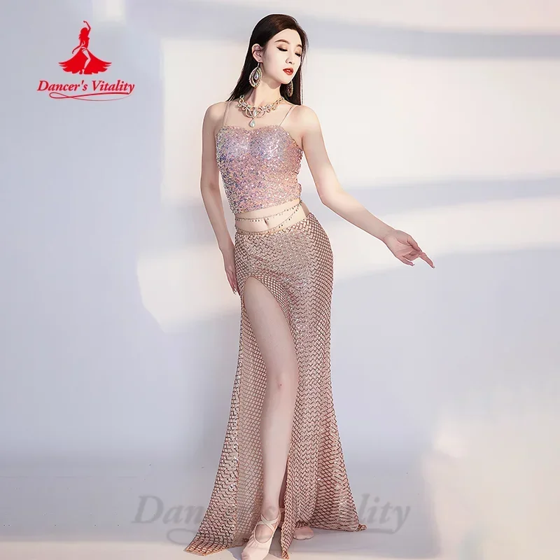 Женский костюм для танца живота комплект из двух предметов топ без рукавов с