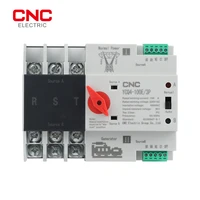 cnc 3p din rail ats dual power automatic transfer switch 3 phase electrical selector switches uninterrupted power 63a 100a