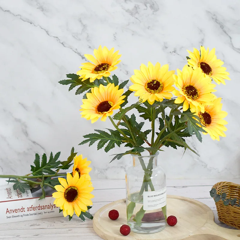 

Simulated Flowers 2 Sunflowers European Style Garden Style Decorative Photography Props Sunflower Artificial Flowers