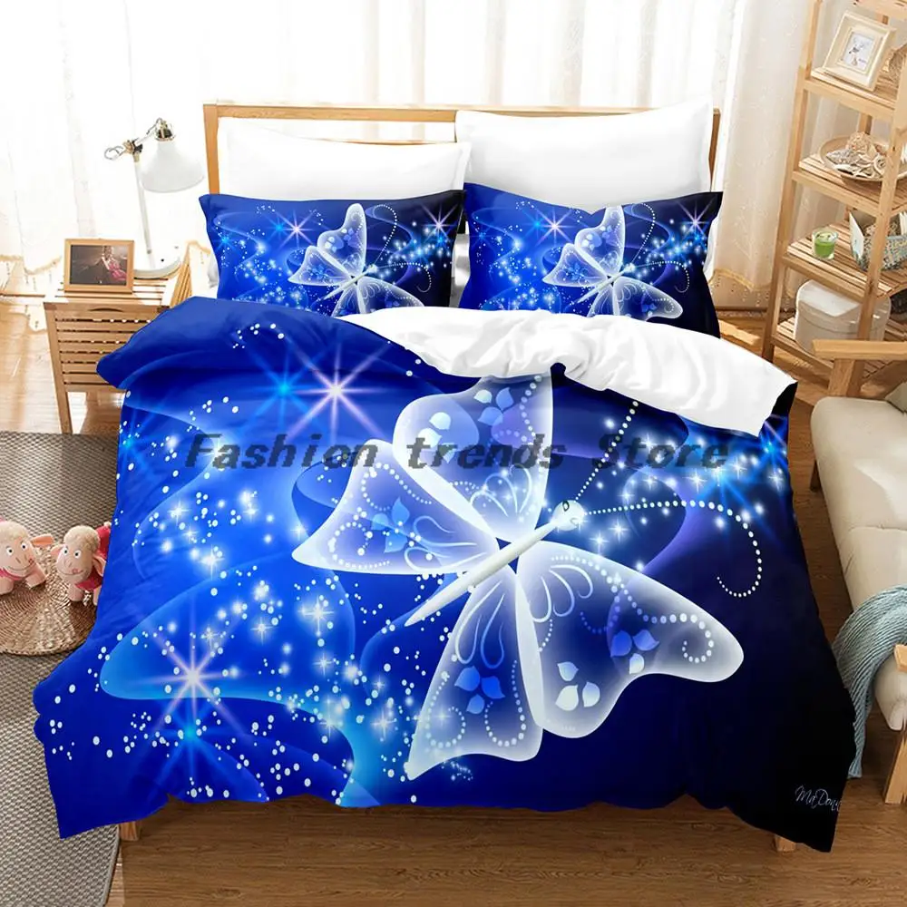 

Colorful Butterfly Pattern Duvet Cover Set Bedding Set Bed Feather Quilt Cover Bedclothes Soft Bed Set Queen King Size