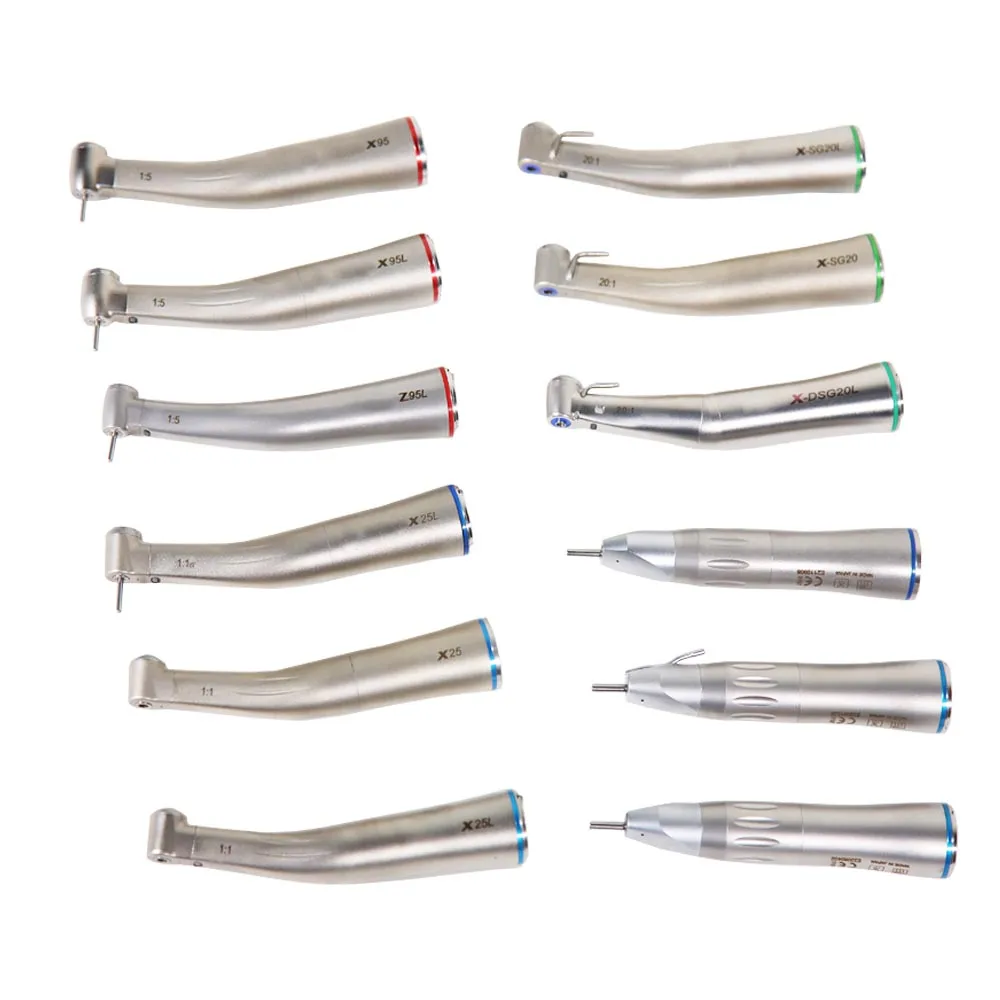 Dental Hand Piece Electric Motor Kit with Contra Angle 1:5 Handpiece 1:1 Low Speed 20:1 Dentistry Equipment