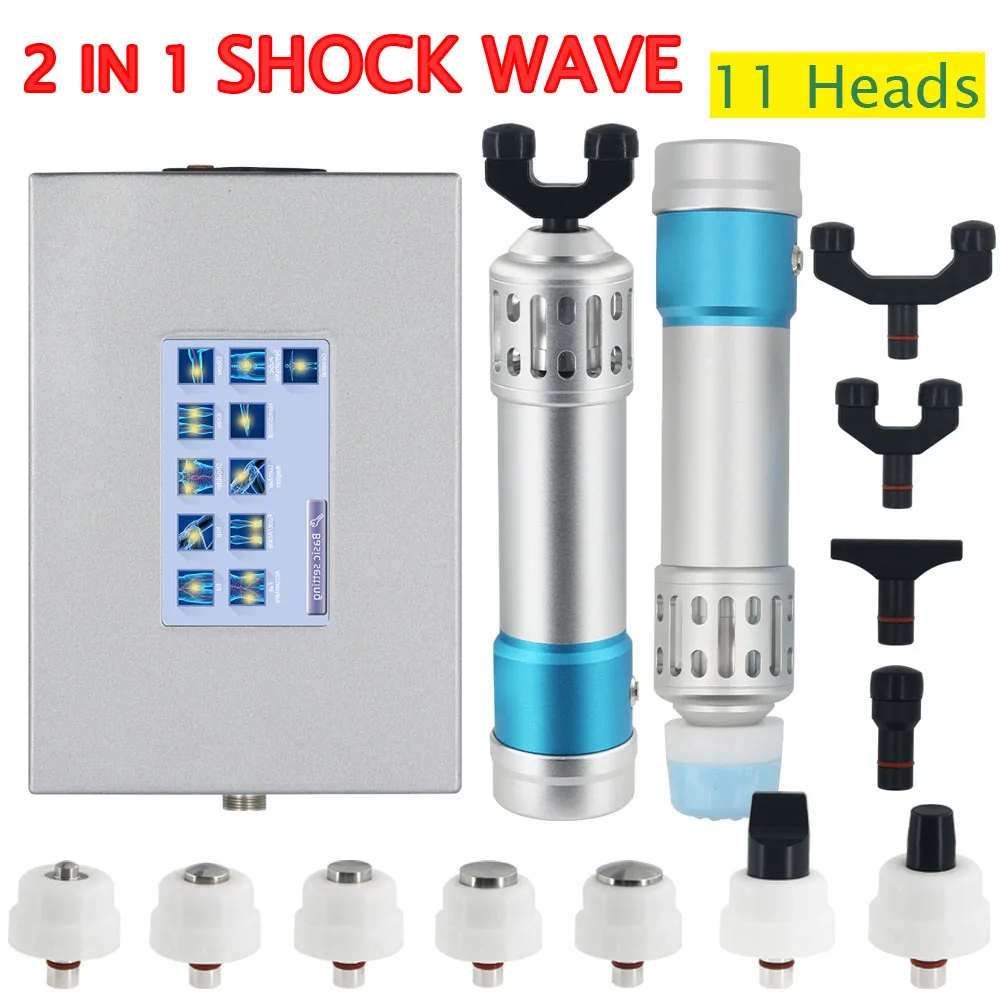 

Новинка 2022, устройство для терапии Shockwave с сенсорным экраном и 11 головками, инструмент для лечения боли и физиотерапии