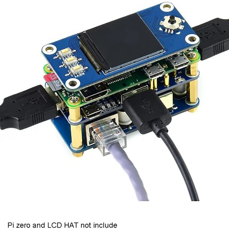 

Плата расширения Waveshare Ethernet/Φ HAT для Raspberry Pi Zero W WH,10M/100M Ethernet порт, 3X USB порт s