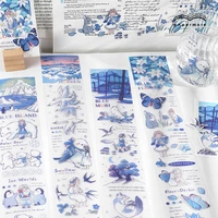 stationery sticker ins cute blue bird bear butterfly fox handbook diary decorative sticker student gift stationery