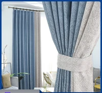 new colorful linen jacquard curtains for living room dining room bedroom can be spliced with high shading cotton linen