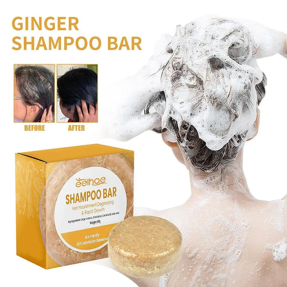 

65g Ginger Shampoo Soap Soap Shampoo Organic Handmade Cold Processed Soap Promotes Oil Control Bar Hair Shampoo