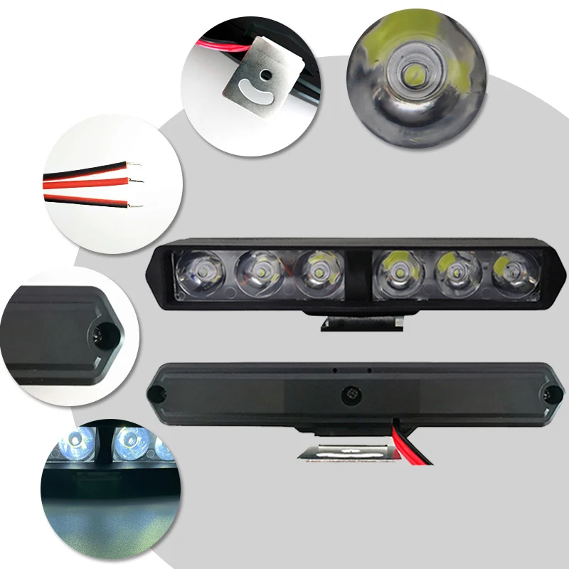 

Motorcycle Flash Headlight Light High Brightness Lamp Strobe 6LED SpotLights Flashing Auxiliary Electric Vehicle Scooters