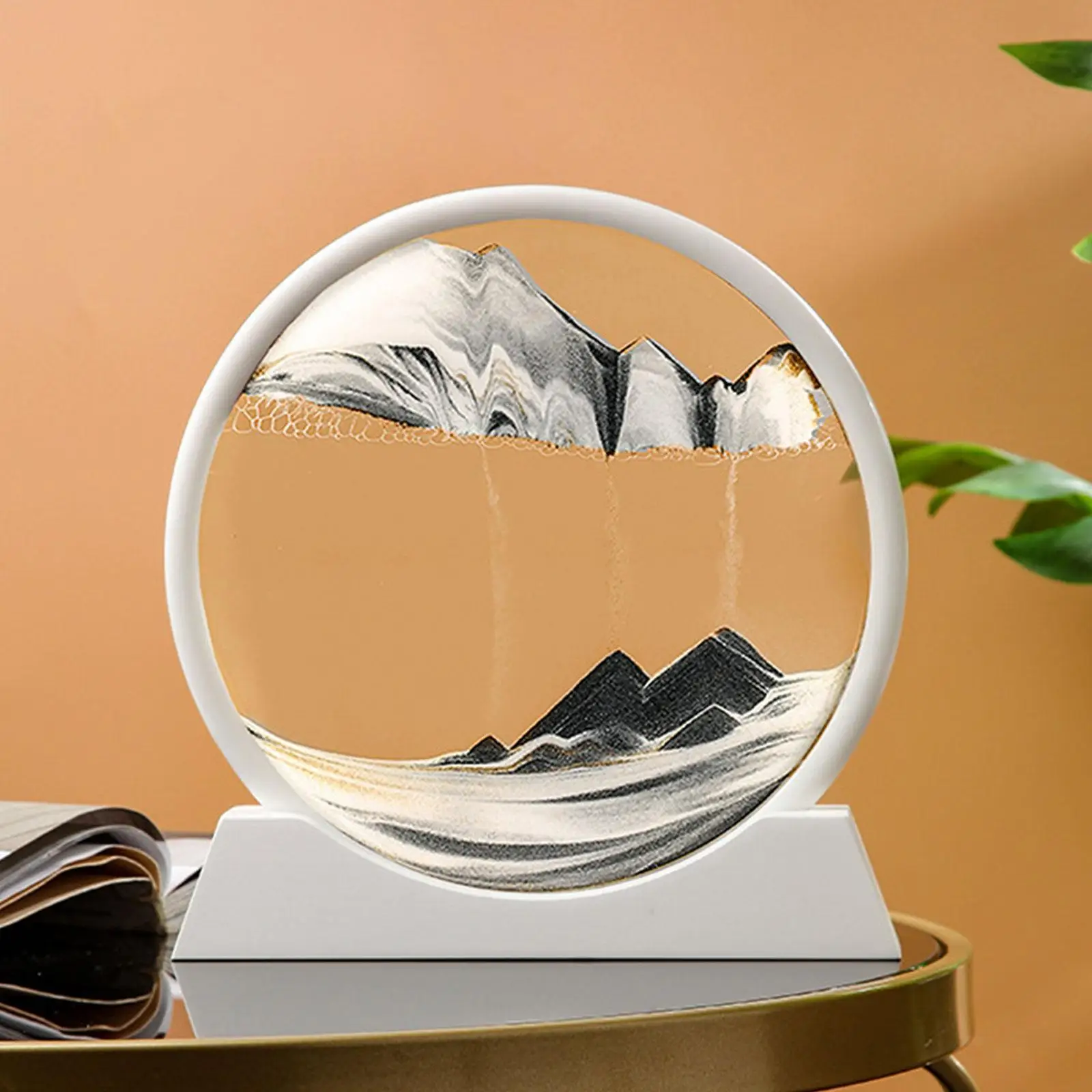 

3D динамическое искусство, Круглый зыбучий песок, живопись, стекло, движущийся песок, искусство в движении, дисплей, бегущий песок, рамка для ...