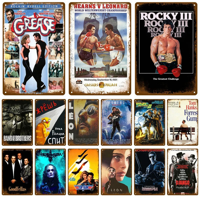 Настенное искусство домашний декор для фильма винтажный металлический знак