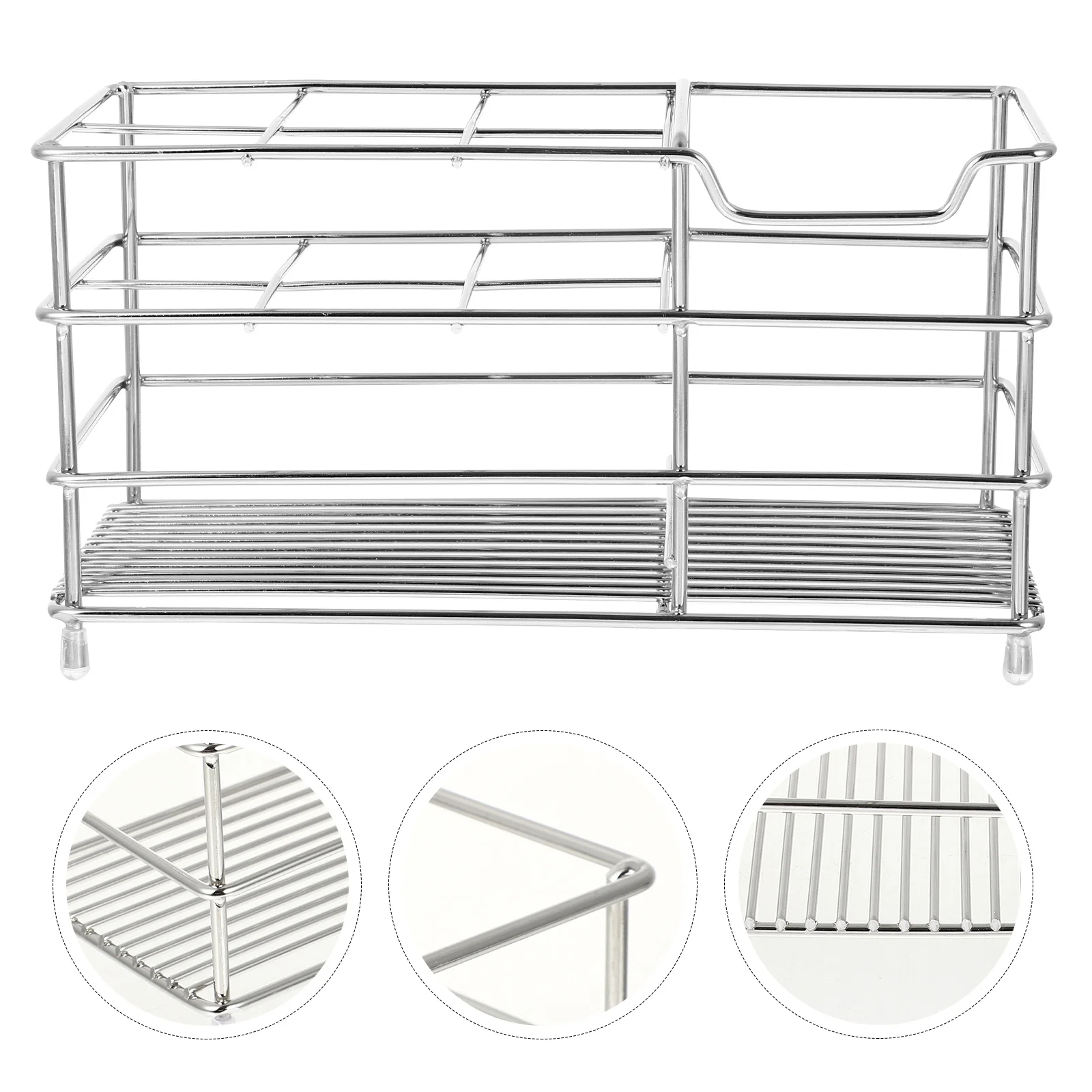 

Stainless Steel Toothbrush Holder Hollow Toothpaste Stand for Bathroom